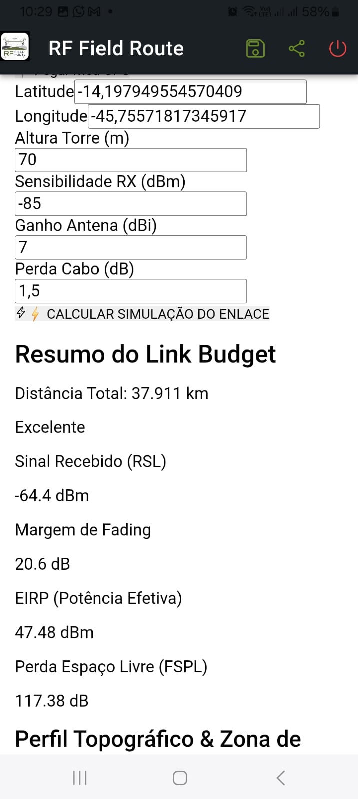Screenshot 2 - RF Field Route